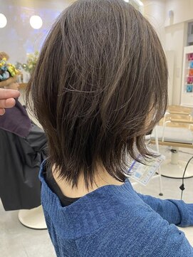 ロミー 本厚木(ROMMY.) レイヤーカット/くびれウルフ◎くすみベージュ髪質改善/本厚木