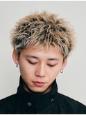 仙台スパイキーショートアップバングツーブロック短髪30代40代◆