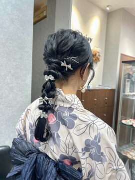 デイジードゥ(Daisy duex) 夏祭りヘアアレンジ/お呼ばれヘア/ゆるふわアレンジ/編みおろし