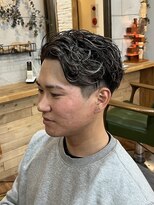 プランツヘアー&nbsp;メンズパーマ×ハイライトカラー