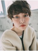 ショートガーリーパーマ/20代/30代/40代/ハレマチ通り