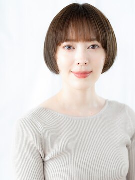 透明感オレンジベージュ小顔ショートc小山20代30代40代