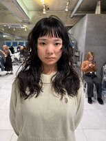 ダブ アオヤマ(DaB AOYAMA)&nbsp;顔まわりカット顔まわりレイヤーミディアムレイヤーオン眉