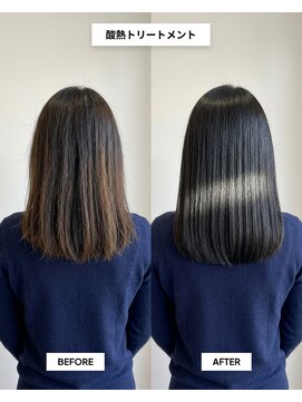 SENJYU 名古屋 名駅【髪質改善 縮毛矯正 白髪ぼかし特化サロン】【4/1OPEN(予定)】 酸熱トリートメントで髪質改善/ミディアム