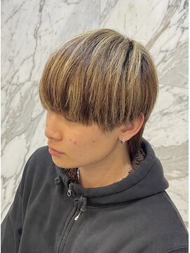 ヘアーマルシェ(hair marche) マッシュウルフ×メッシュブラウンカラー