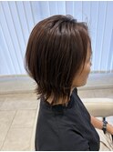 40代50代ミディアムレイヤーボブレイヤーカットくびれボブウルフ