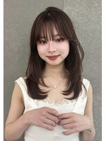 ロンドシエル 横浜(Lond ciel)&nbsp;ハッシュレイヤー／ダークラベンダー／韓国巻き/顔周りカット