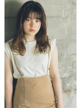 ミンクス 原宿店(MINX) チェリーブラウンカラー×ランダムカールロング