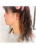 社会人でもできる結ばない“インナーカラー”