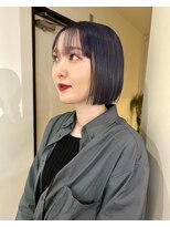 ニコフクオカヘアーメイク(NIKO Fukuoka Hair Make)&nbsp;切りっぱなしボブ/ミニボブ/ラベンダーグレージュ