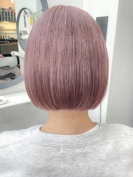 ヒビヲ(HIBIO) ナチュラルボブショートミニボブダブルカラーハイライトブリーチ
