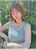 切りっぱなしボブ/くびれヘアスタイル