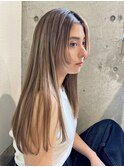 ミルクティーベージュ×レイヤーカット