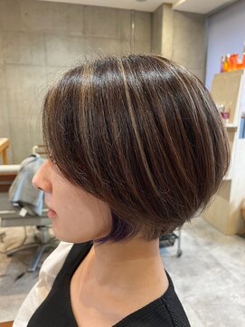 エヌアンドエー 草加店(N&A) 大人ショート×髪質ケア#3 クールショート丸みボブ/ハイライト
