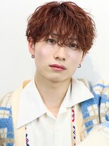 波巻きパーマメンズツイストスパイラルパーマシースルー