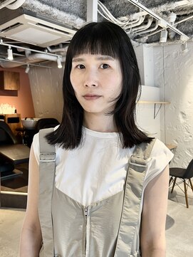 コフィー バイ メルト 吉祥寺(cofy by melt) 【中澤彩乃】顔まわりレイヤーカットオン眉前髪ダークグレージュ