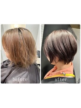 ミリ 千歳烏山(Mili CARE&SPA) アンブレラカラー×ショートボブ