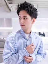 ハバナ 渋谷(HAVANA)&nbsp;アッシュブラックマッシュパーマ刈り上げツーブロック