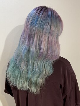 サロンドジョー(salon de joe) ケアブリーチダブルカラーインナーカラーショートボブレイヤー