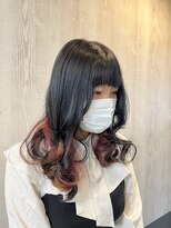 テーラヘアー 稲毛店(TELA HAIR)&nbsp;ブラック×ピンク　キューティーロング