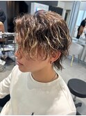 波巻きツイストスパイラルパーマ/フェザーパーマ/眉毛/メンズ