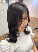 イメチェン/ホワイトブロンド/外ハネボブ/ワイドバング/南草津