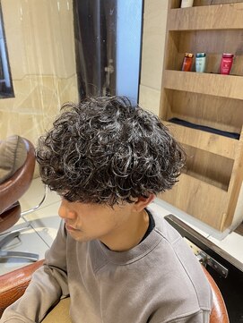 ヘアリゾートエーアイ 新宿西口店(hair resort Ai) 波巻きスパイラルパーマツーブロックショートマッシュ