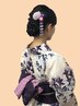 浴衣着付け+ヘアセット　￥7700