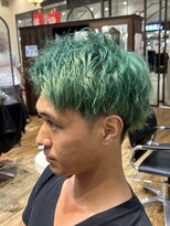 エン 栄店(enne) メンズ/刈り上げアップバンク/リバースセンターパート/前髪/栄