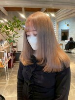 クレエ ヘアー デザイン(creer hair design)&nbsp;20代透明感ミルクティーベージュフェイスレイヤーハッシュカット