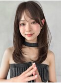 小顔カットワンホンレイヤーセミディ大人可愛い#620g0611