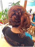 サイド編み込みアップアレンジ【ヘアアレンジ　立川/立川南/袴】