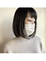 ツイギー 宮西店(TWiGGY)&nbsp;ナチュラルボブにダークオリーブ