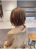アッシュベージュ×切りっぱなしボブ【竹中慎治】梅田