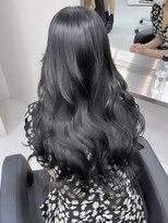 ベレーザシェルト(Beleza scelto)&nbsp;ba1105透明感黒髪アッシュブラックオンブレ韓国風ウェーブ巻き