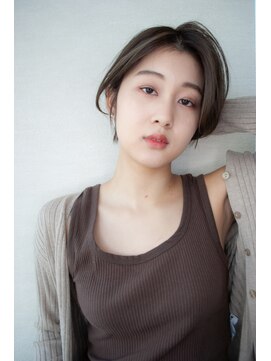 ノノリリ(NONORIRI) 大人カジュアル前髪なしハイライトショート秋色