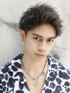 アルファ 新宿(alpha) サーフカール/ 刈り上げセンターパート/ブルーブラック[新宿駅]