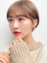 ガーデン タチカワ(garden tachikawa)&nbsp;束感ショート×小顔立体カット×ベージュ