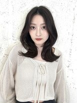 ヘア ルミナス バイ フォルテ(HAIR LUMINAS by FORTE) 【韓国風】くびれミディ×グレージュアッシュカラー×斜めバング