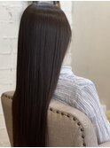髪質改善　縮毛矯正　ストレート　ダークブラウン