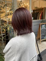 ネオリーブアイム 横浜西口店(Neolive aim)&nbsp;ブリーチなし暖色カラー切りっぱなしボブ♪ 【横浜】