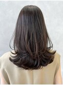 オリーブカラー秋色ウルフレイヤーロング_ba480351
