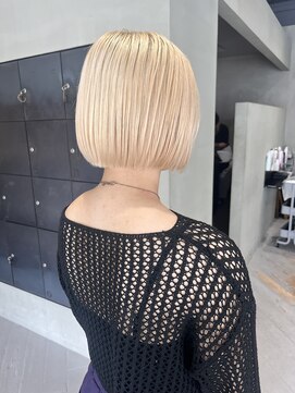 ヘアー アイス ルーチェ(HAIR ICI LUCE) ブロンド×ミニボブ　ボブヘア/中西