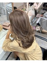 ブレンド 渋谷(BLend)&nbsp;前髪アンブレラカラーこなれミディイメチェンウェーブパーマ