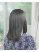 【sui hair studio 富塚町】暗めオリーブグレージュカラー