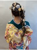 卒業式ヘア(編み下ろし)