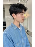 メンズセンターパート