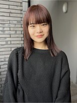 ロティー(loty)&nbsp;ミディアム　ボブ　切りっぱなし　暖色系カラー　10代20代