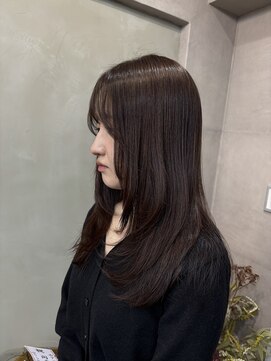 ファビ 渋谷(Fab) くびれヘア/暗めカラー/アプリコットオレンジ/縮毛矯正