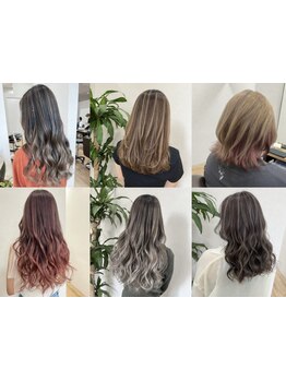 SNSで話題!250種超の薬剤で創る理想のカラー×髪質改善◎理想の色味はもちろん透明感と柔らかい質感が叶う!